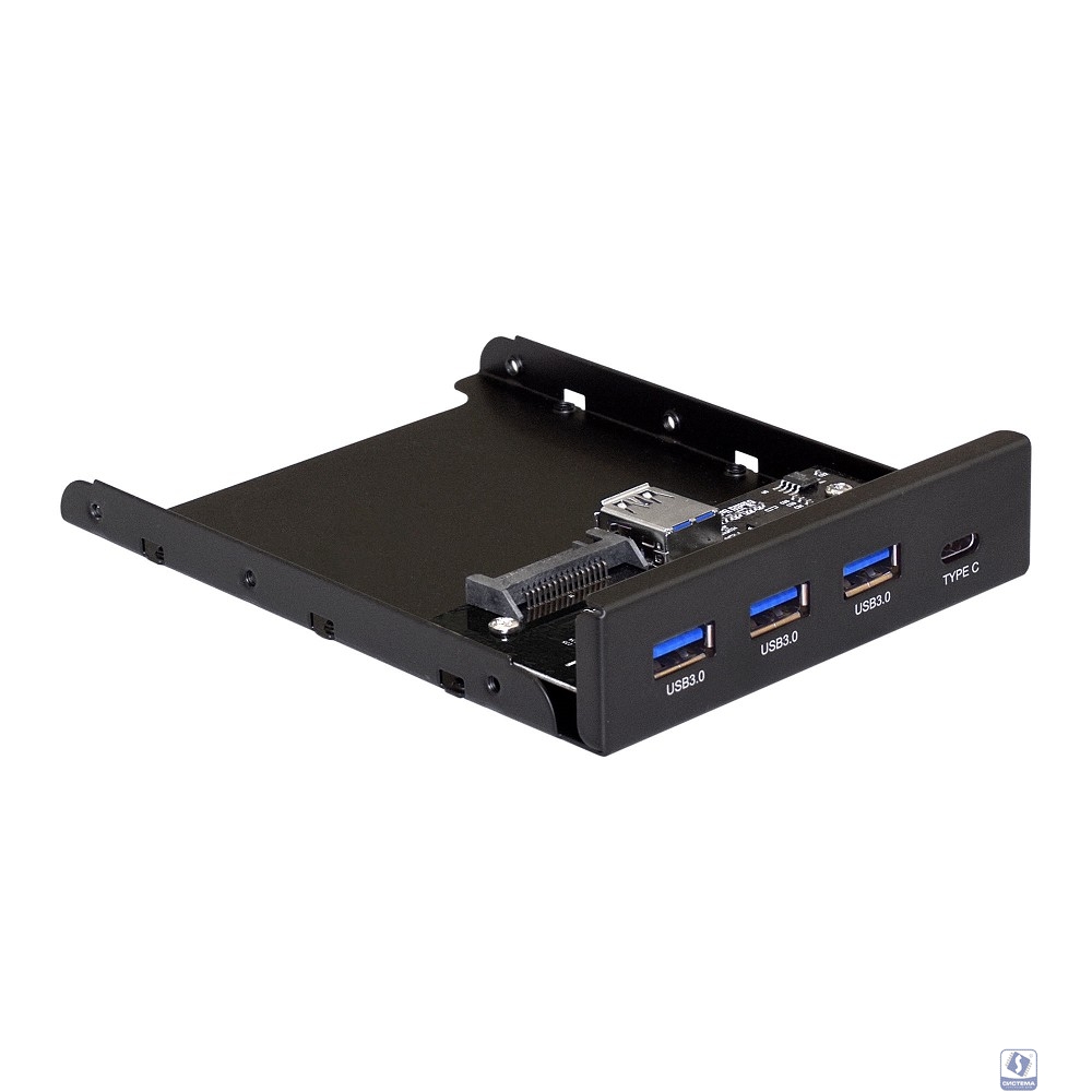 Exegate EX283579RUS Планка USB на переднюю панель ExeGate U3H-623, 3,5", 3*USB3.0+1*TypeC, черная, металл, подсоединение к мат. плате Exegate EX283579RUS Планка USB на переднюю панель ExeGate U3H-623, 3,5", 3*USB3.0+1*TypeC, черная, металл, подсоединение к мат. плате