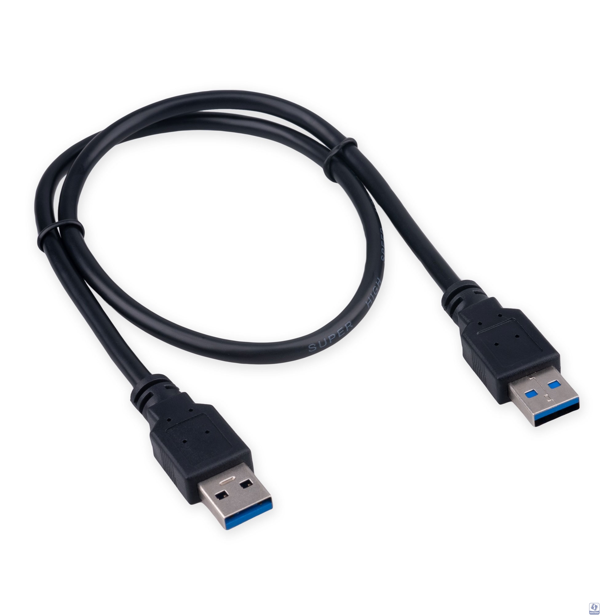 Cablexpert  Кабель USB3.0 AM/AM, медь, двойн.экран, Pro, 0.6м, черный, пакет (CC-USB3-AMAM-0.6M)
