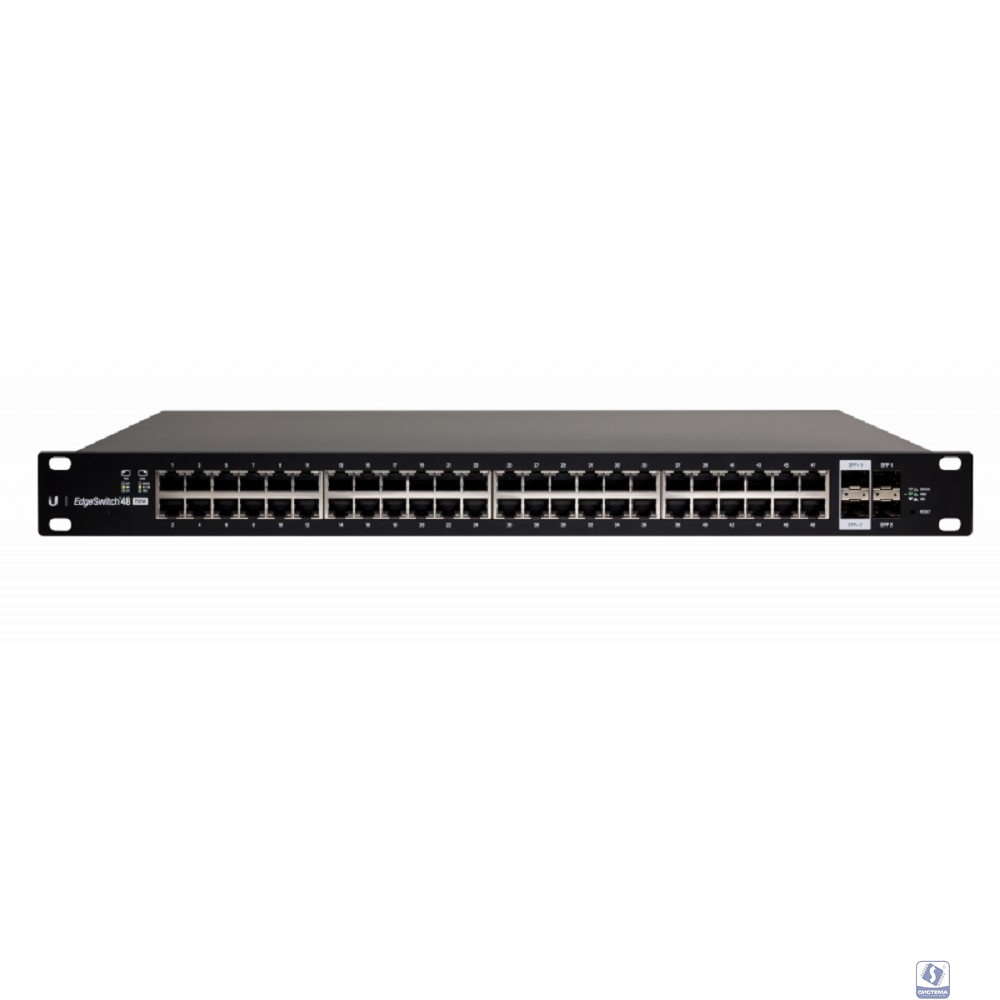 UBIQUITI ES-48-500W PoE-коммутатор в стойку, 48х 1G RJ45, 2x SFP, 2x SFP+, раздача 436 Вт