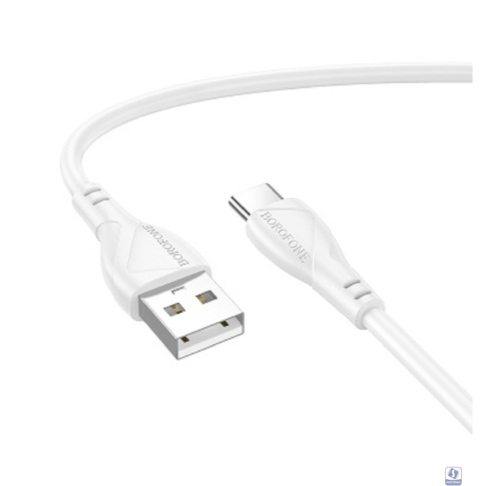 BOROFONE BX121/ USB кабель Type-C/ 1m/ 3A/ белый