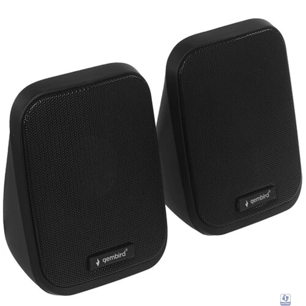 Акустич. система 2.0 Gembird SPK-100, черный, 6 Вт, рег. громкости, USB-питание					
