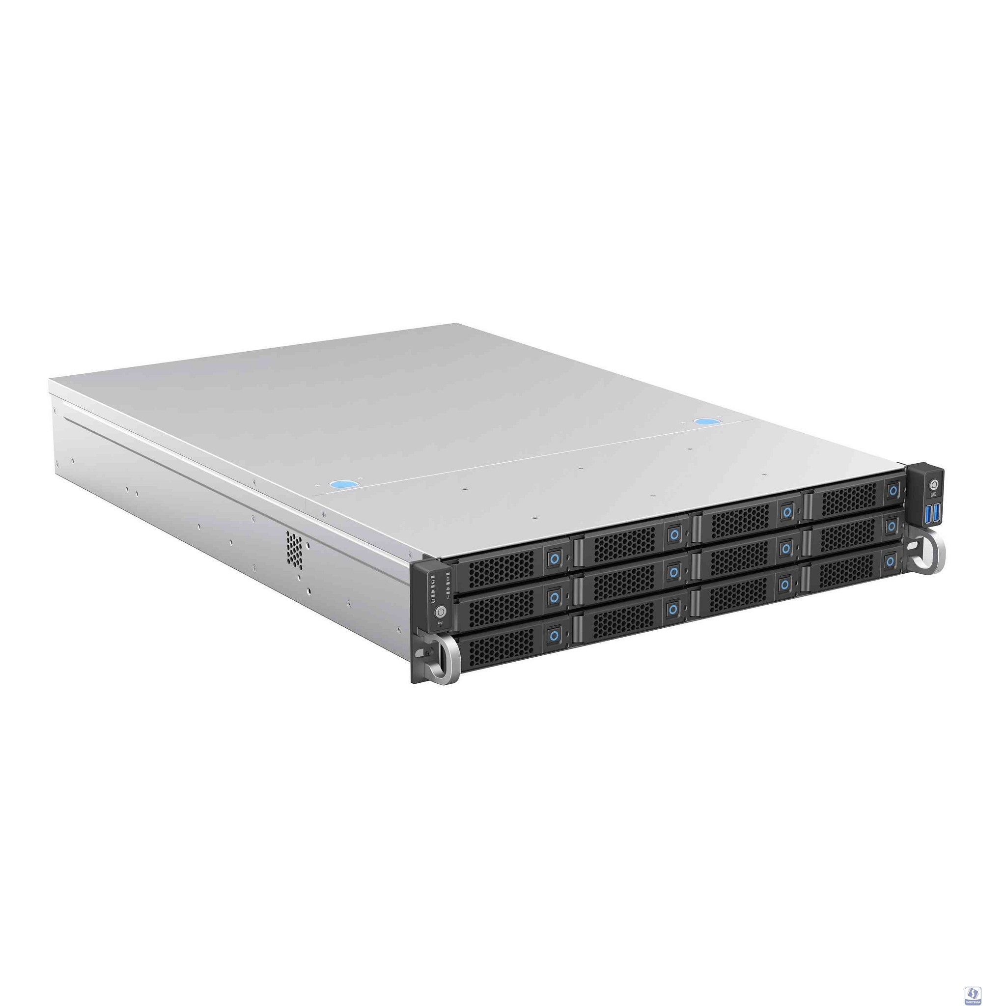 Procase BS212-SATA3-B-0 Корпус 2U Rack server case 12 SATA III / SAS 6Gbit hotswap HDD 3*MiniSAS(8087), черный, без блока питания, глубина 650мм, MB 12"x13"