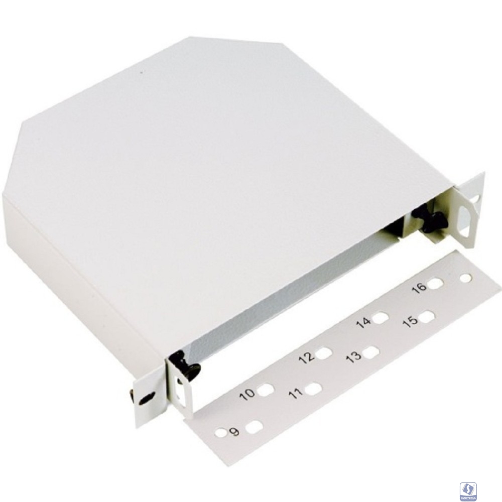 ЦМО Оптический бокс ST 10", 8 портов, светло серый (БОН-М-10)