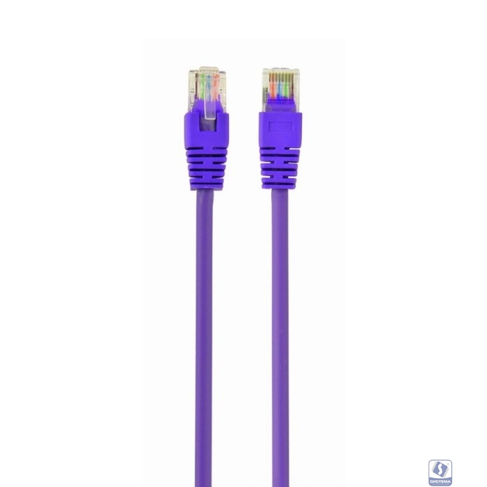 Патч-корд UTP Cablexpert PP12-0.5M/V кат.5e, 0.5м, литой, многожильный (фиолетовый)