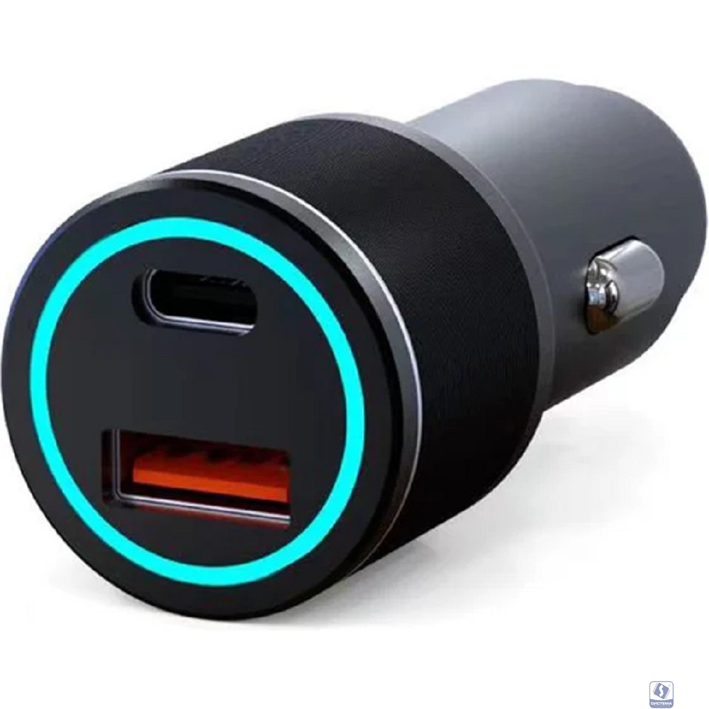 Rexant (18-2230-5) Автомобильное зарядное устройство c двумя портами (USB-C + USB-A) c LED-подсветкой, 48Вт 