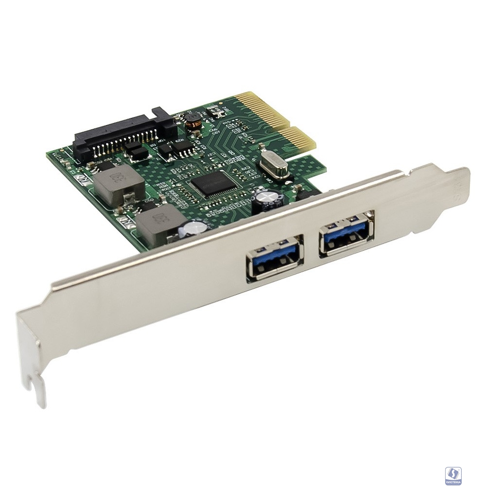 ORIENT AM-U3142PE-2A, Контроллер PCI-Ex4 v3.0, USB 3.2 Gen2, 2-port ext Type-A, ASM3142 chipset, разъем доп.питания, в комплекте LP планка крепления (31272) ORIENT AM-U3142PE-2A, Контроллер PCI-Ex4 v3.0, USB 3.2 Gen2, 2-port ext Type-A, ASM3142 chipset, разъем доп.питания, в комплекте LP планка крепления (31272)