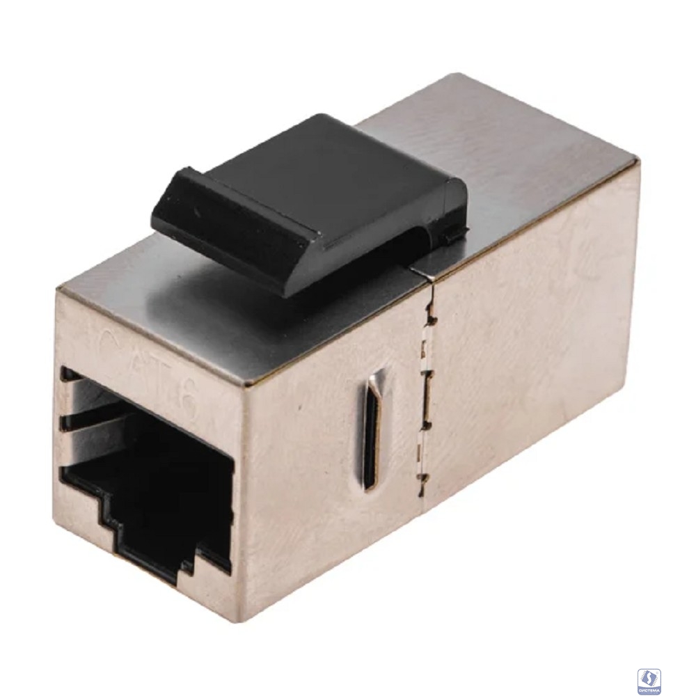 Rexant (02-0109) Адаптер проходной формата Keystone, Jack RJ-45(8P8C), FTP, CAT 6 PRO