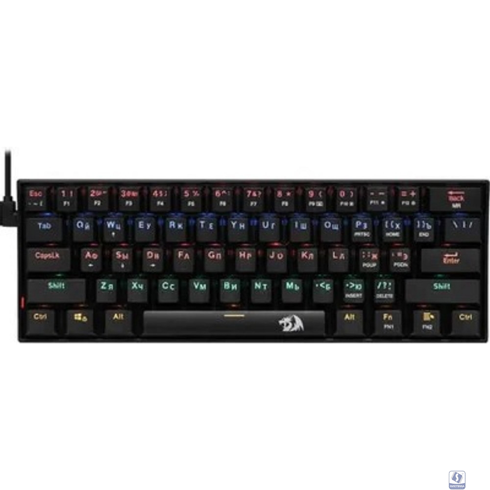 Redragon Механическая клавиатура Lakshmi RU,радужная,тихая [78119]