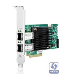 HP 614203-B21  Server Adapter, NC552SFP, 2-port/10Gb SFP+ , Emulex 