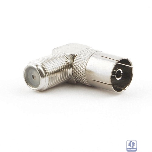 Переходник Cablexpert F (мама) / TV (мама), 90 градусов, блистер (APL-FTVF-02)