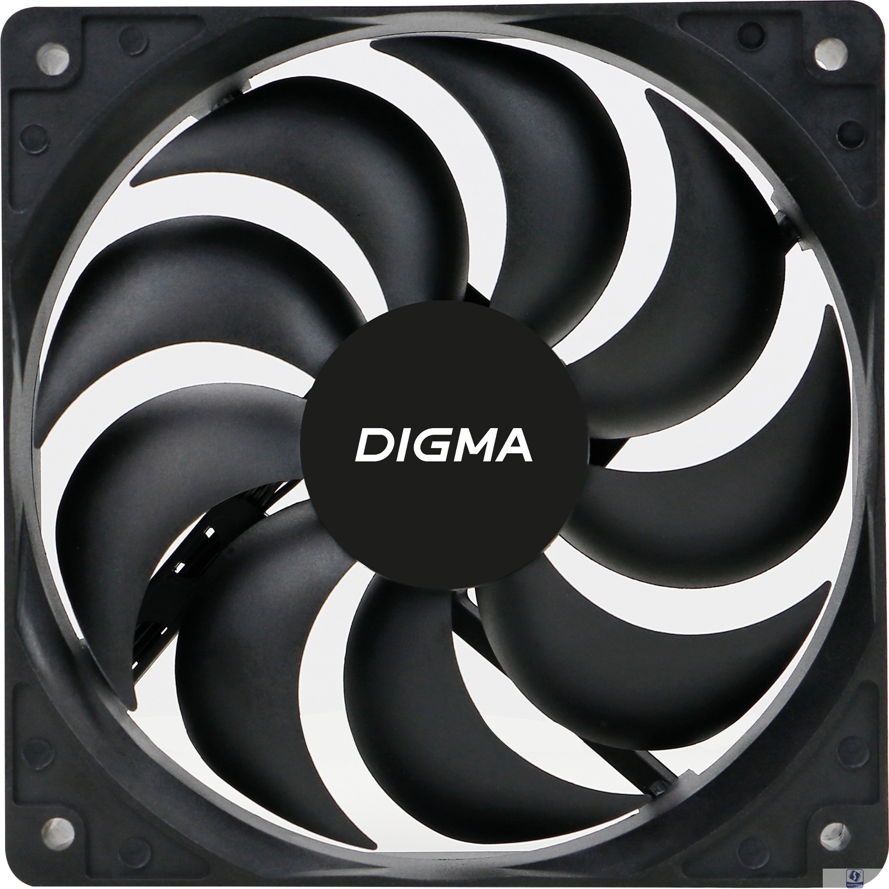 Вентилятор Digma DFAN-120-9 120мм черный 3-pin 4-pin (Molex)Ret