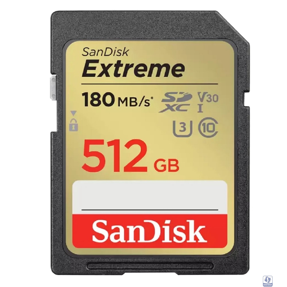 SecureDigital 512GB SanDisk Extreme UHS-I Class 3 (U3) V30 180/130 MB/s <SDSDXVV-512G-GNCIN>