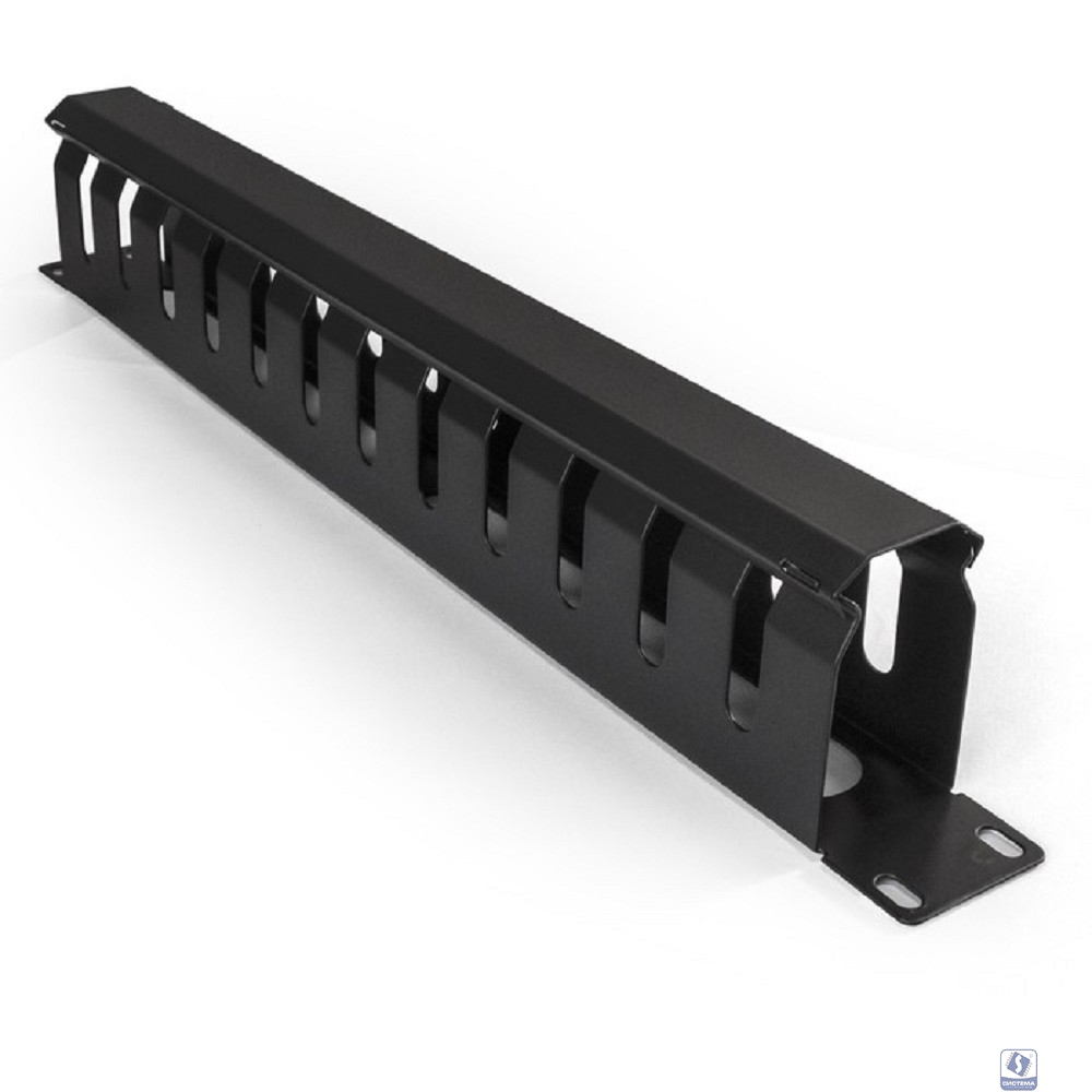 Exegate EX292871RUS Exegate EX292871RUS Кабельный органайзер ExeGate CM19-1U-12M-CV (горизонтальный 19" 1U, металлический, 2 окна в основании профиля, гребенка на 12 вырезов, глубина 45mm, с металличе