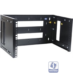 ЦМО Кронштейн настенный 6U, регулируемая глубина 300-450 мм,цвет черный  [КНО-М-6U-9005]