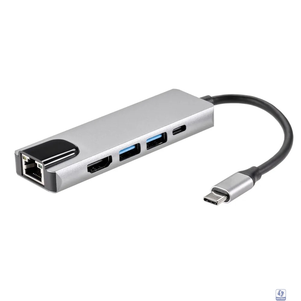 AOpen ACU435M Адаптер USB 3.1 Type-Cm ->HDMI A(m) 4K@30Hz, RJ45, 2XUSB3.0, PD, iOpen <ACU435M>