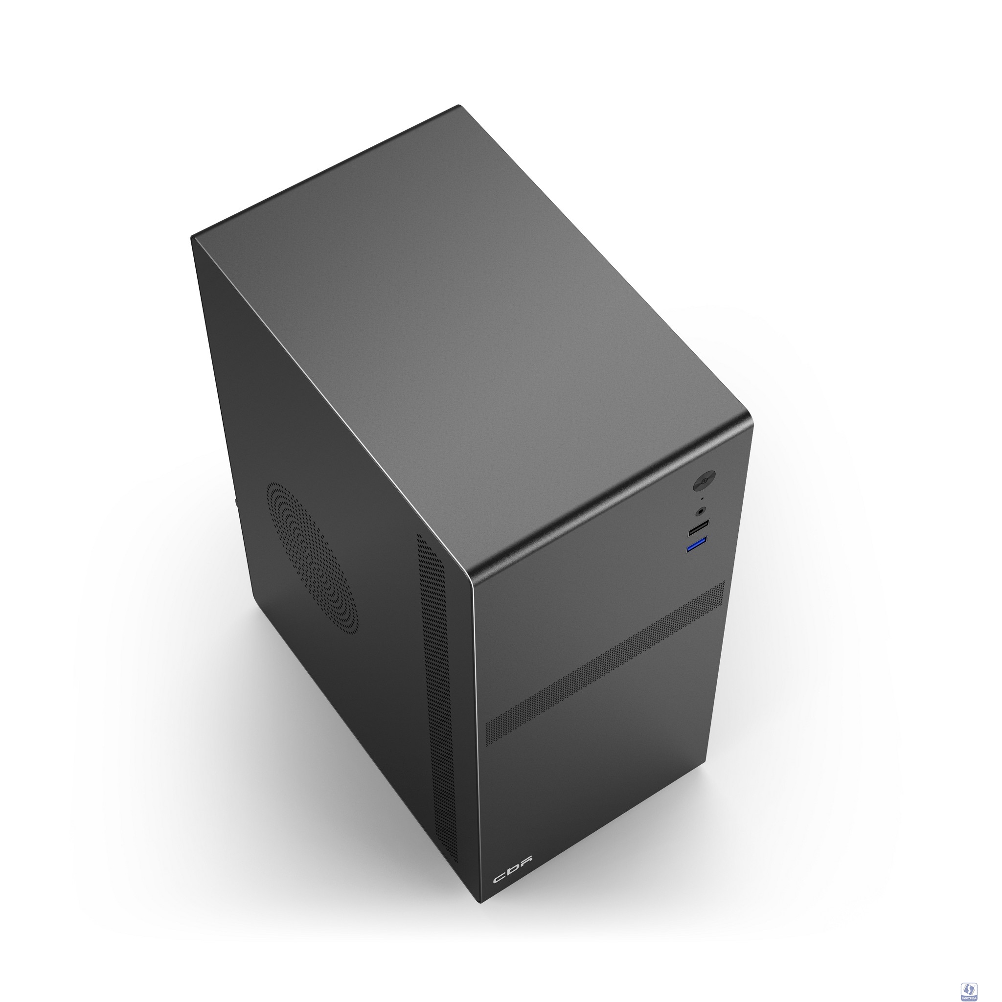 CBR Корпус mATX Minitower V203, c БП PSU-ATX550-12MD (550W/120mm), 1*USB 3.0, 1*USB 2.0, HD Audio+Mic, Black [PCC-MATX-V203-550W]