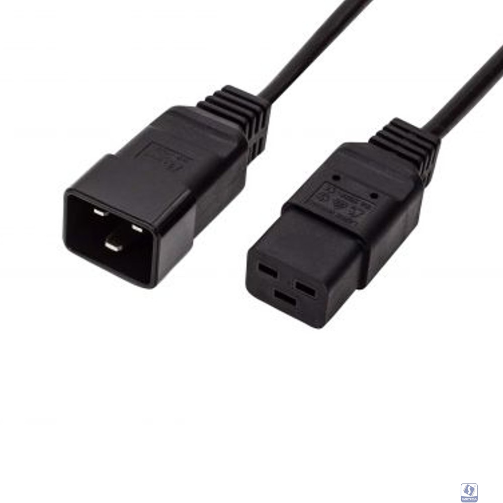 Filum Кабель питания С19-C20, 3х1.5мм, 220В, 16A, чёрный, 1.8м [FL-PC16-C19-C20-1.8M] (873355)