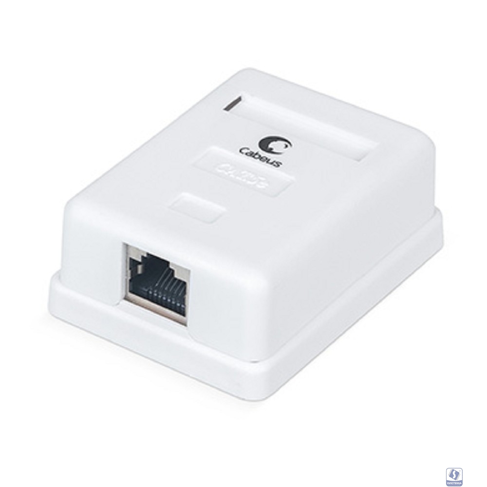 Cabeus WS-8P8C-Cat.5e-SH-1 Розетка компьютерная RJ-45(8P8C), категория 5e, экранированная, одинарная, внешняя, Dual IDC