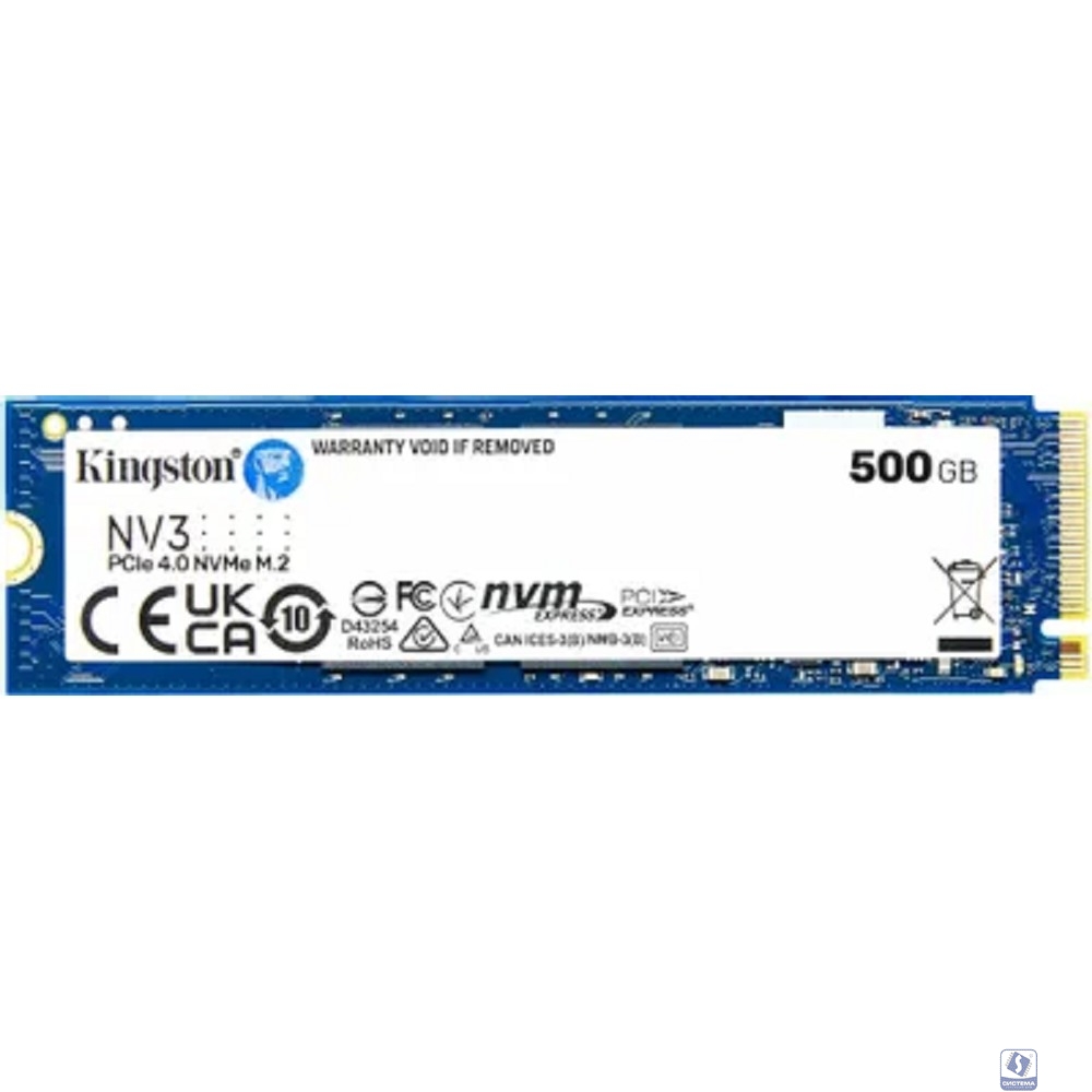 Kingston SSD NV3, 500GB, M.2(22x80mm), NVMe, PCIe 4.0 x4, 3D TLC SNV3S/500G