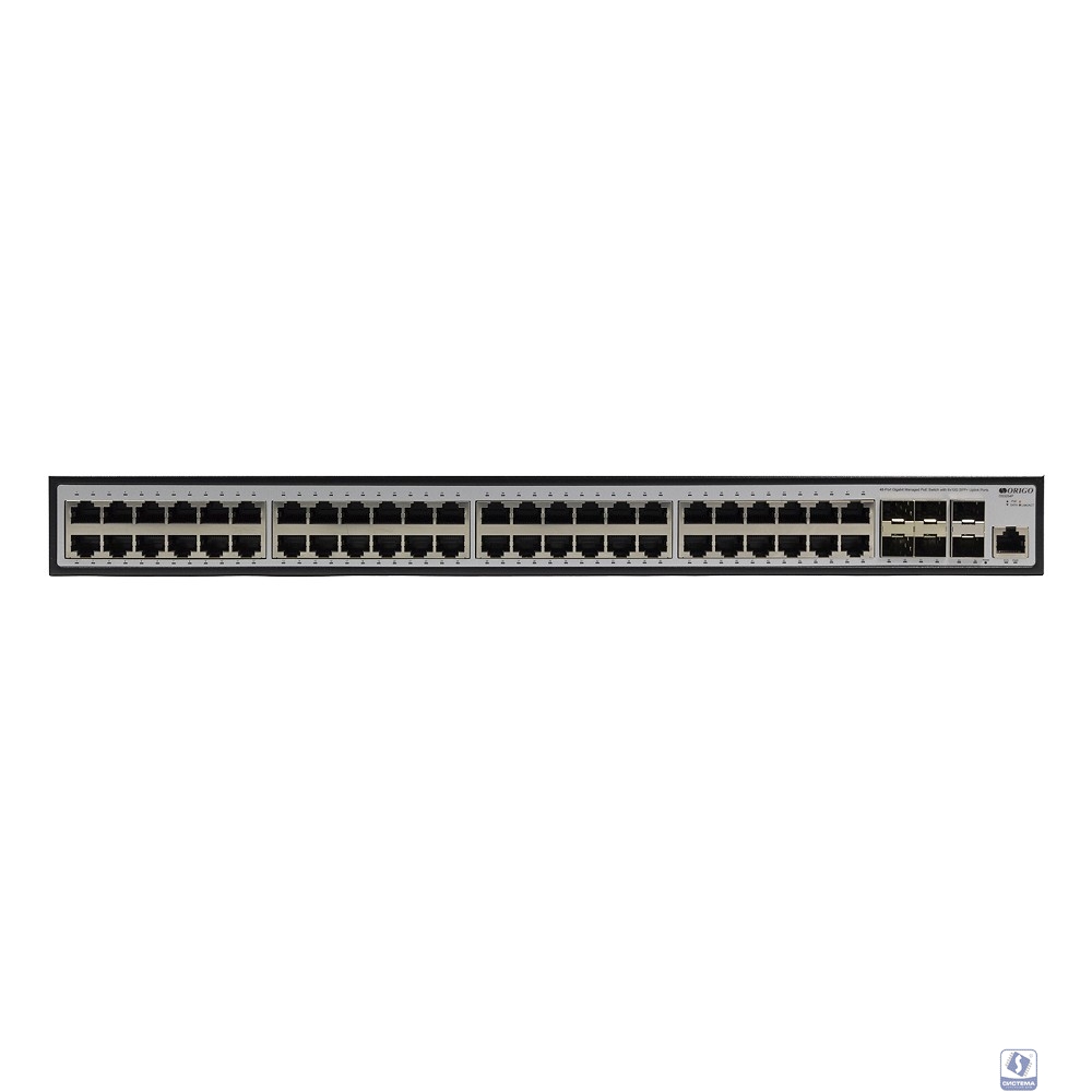 ORIGO OS3254P/370W/A1A Управляемый L3 PoE-коммутатор 48x1000Base-T PoE+, 6x10G SFP+, PoE-бюджет 370 Вт