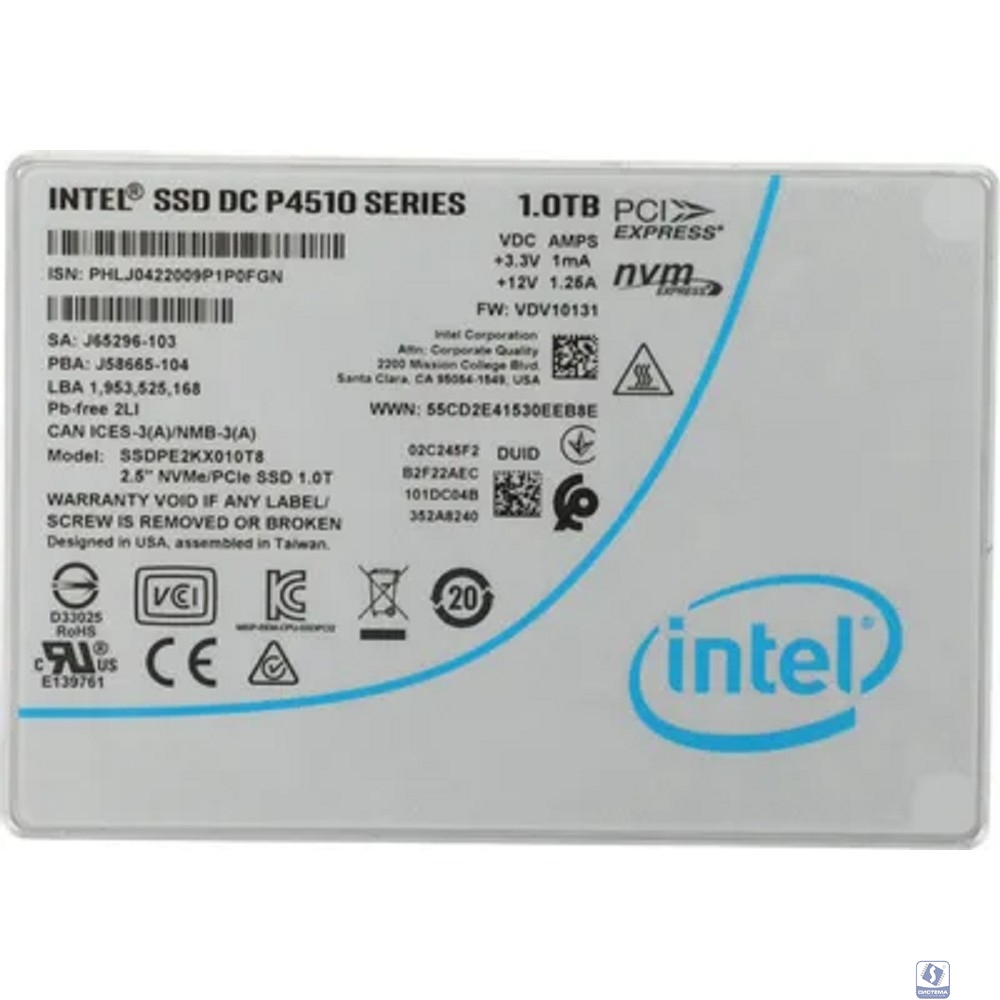Intel SSD 1Tb P4510 серия SSDPE2KX010T801 