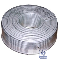 Кабель коаксиальный Lanmaster TWT-RG6U-CS48/1-WH RG-6/U F/UTP общий экран 75Om PVC внутренний 100м белый