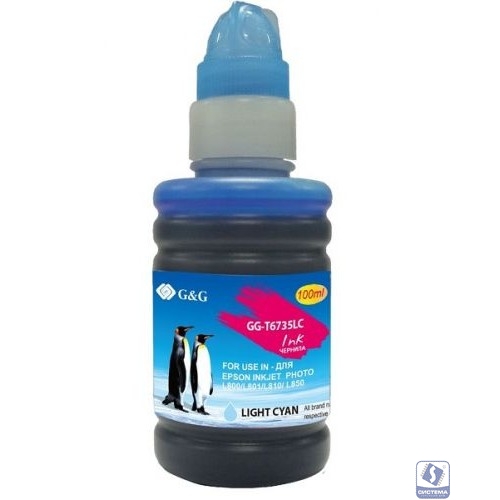 Чернила G&G GG-T6735LC светло-голубой100мл для Epson L800, L805, L810, L850