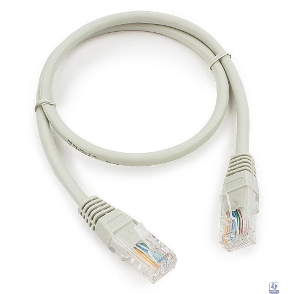 Cablexpert Патч-корд медный UTP PP10-0.5M кат.5, 0.5м, литой, многожильный (серый)