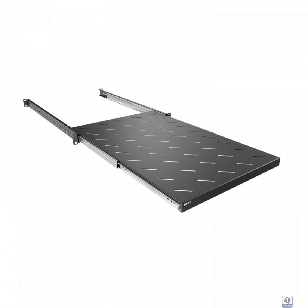NTSS Полка выдвижная NTSS глубина 700мм, крепление 19 1U, для шкафов глубиной 1000мм, черный RAL 9005 NTSS-MSKB-FS-1000-BL