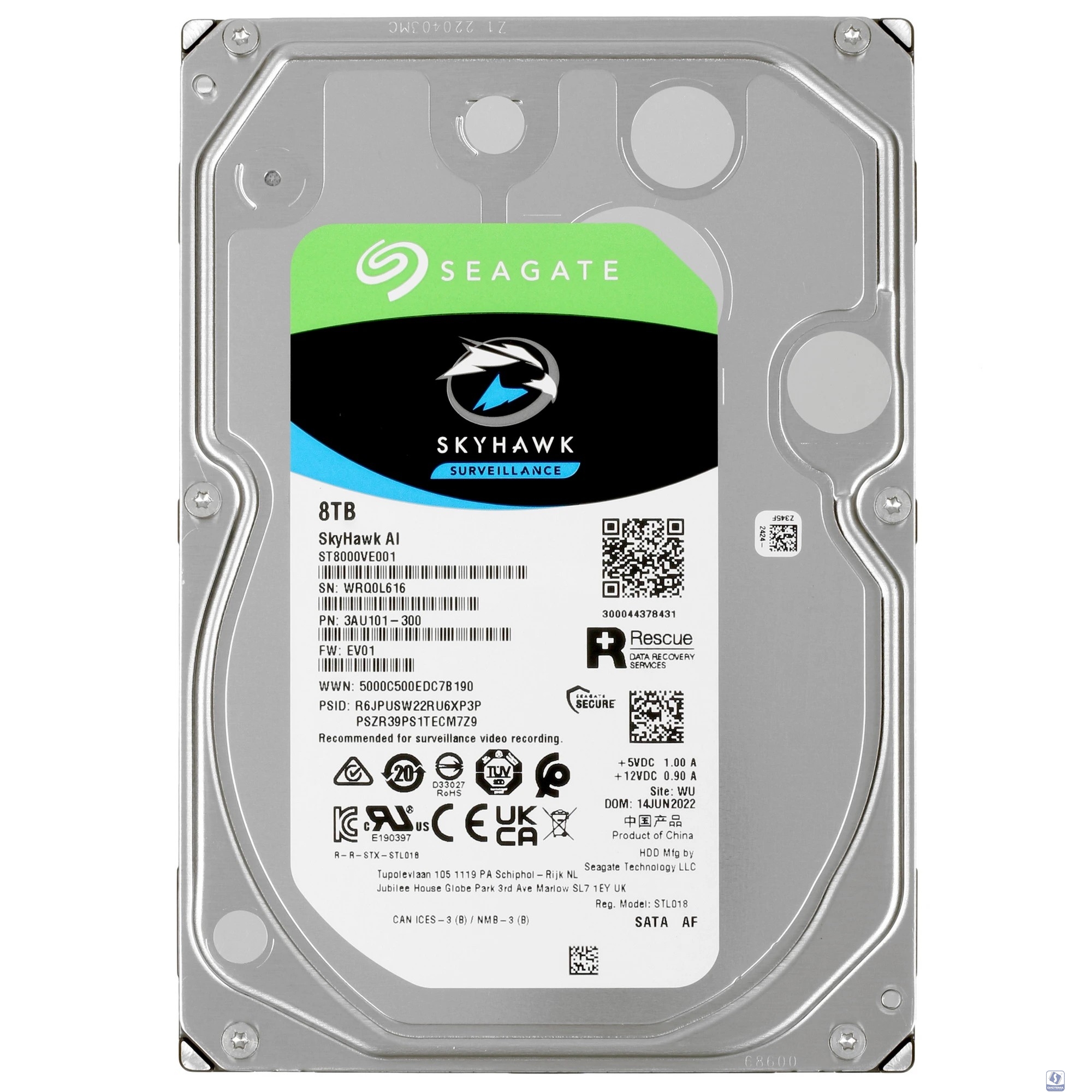 8TB Seagate SkyHawkAl (ST8000VE001) 