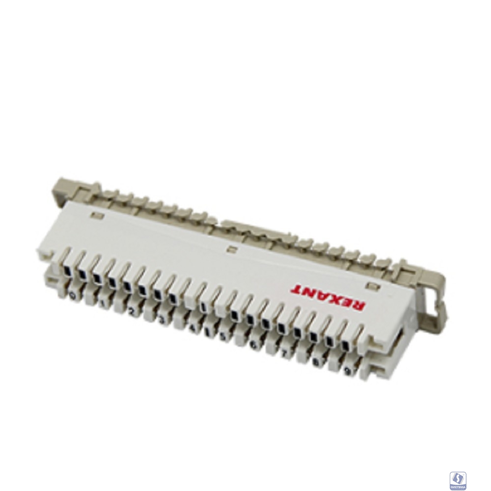 Rexant (04-0102) Плинт на 10 пар размыкаемый, маркировка 0-9 (монтаж на рейку) (10 шт)