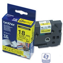 Brother TZE-641 Картридж с лентой (P-Touch, 18мм, Черный на желтом)