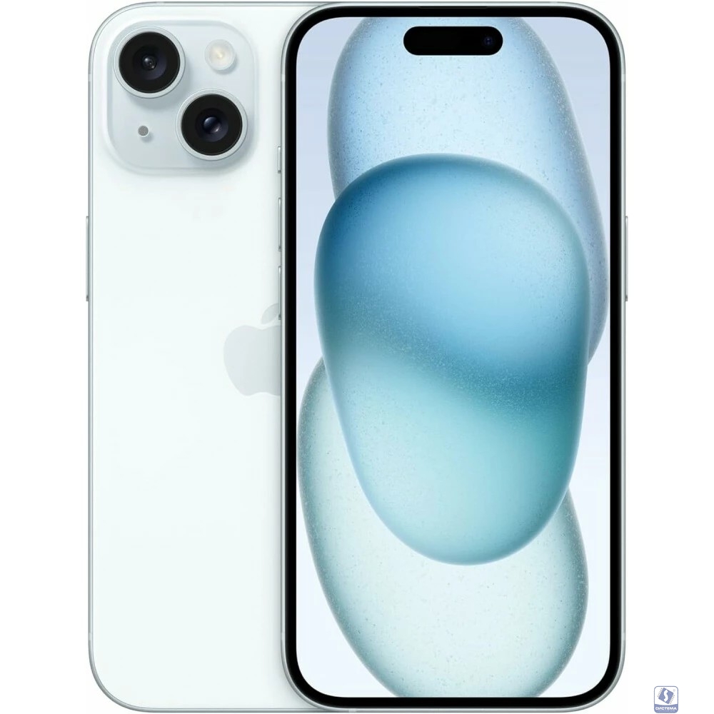 Apple iPhone 15 128Gb A3090 lt.blue 3G 4G 1Sim 6.1" iOS 17 802.11 a/b/g/n/ac/ax NFC GPS MTP43HN/A ИНДИЯ