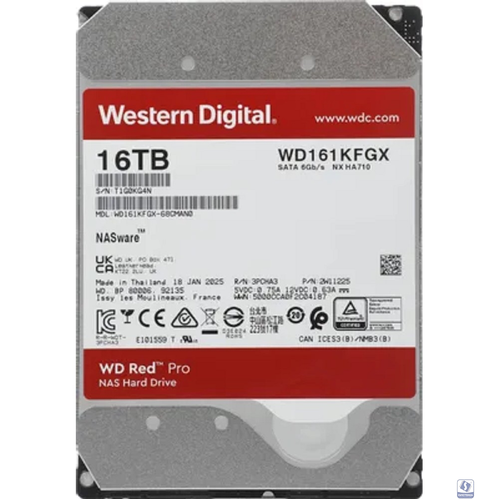 16TB WD Red Pro (WD161KFGX) 