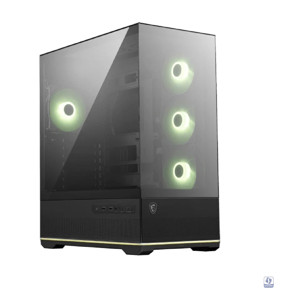 Корпус для ПК MSI MAG PANO 110R PZ , Global, 2xUSB 3.2 Gen 1, 1xUSB 3.2 Gen2 Type-C, 3x120mmARGB Reverse Blade Fan, 1