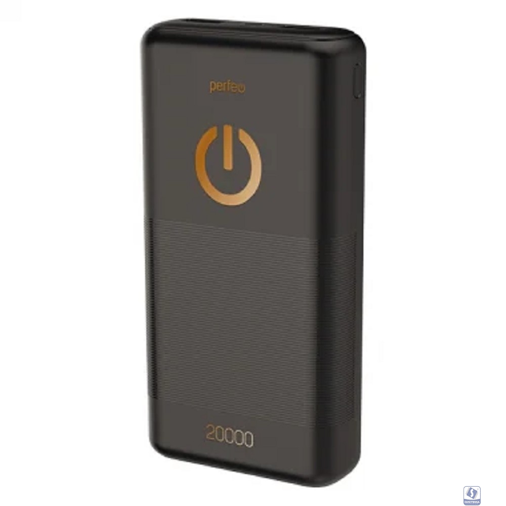 Perfeo Powerbank 20000 mah + Micro usb /In Micro usb /Out USB 1 А, 2.1A/ Black (PF_B4298)