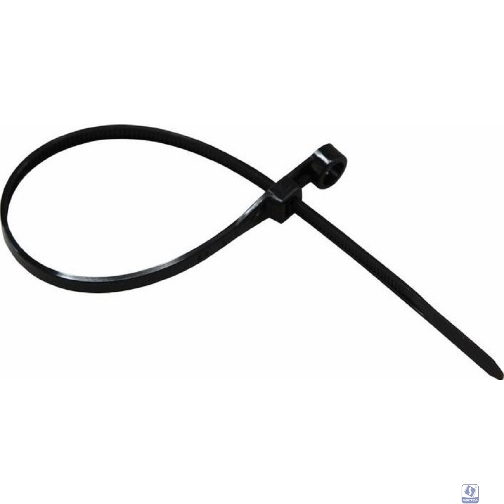 Rexant (07-0105) Стяжка нейлоновая под винт 100x3,6мм, черная (100 шт/уп)