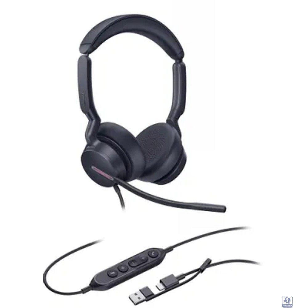 Гарнитура проводная/ Yealink UH46 Dual UC USB-C/A [1308183]