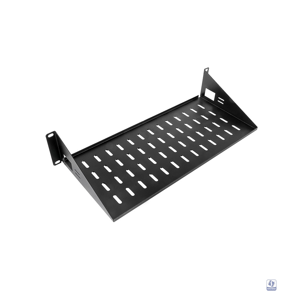 ЦМО Полка перфорированная консольная 2U, глубина 200 мм,цвет черный (МС-20-9005)