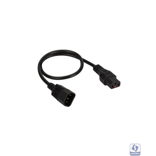 Кабель Lanmaster LAN-PP13L/14-0.5-BK C13-С14 проводник.:3x0.75мм2 0.5м 220В (упак.:1шт) черный