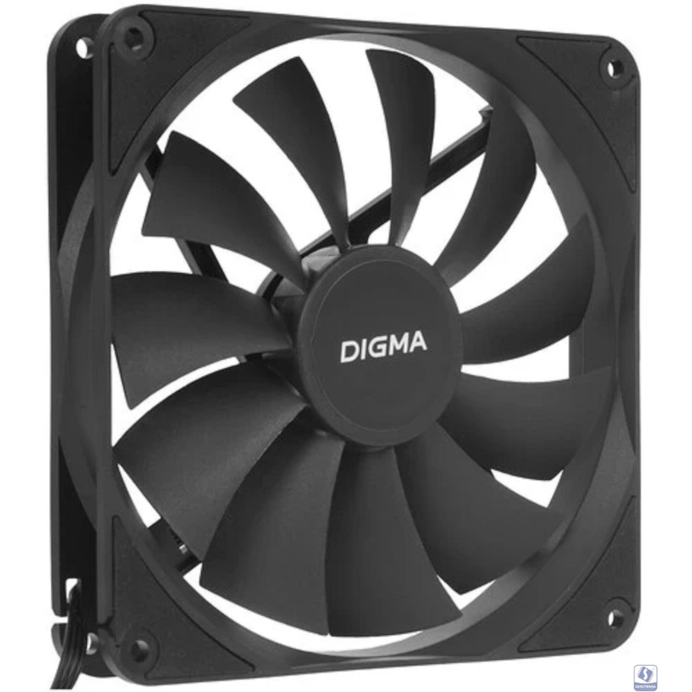 Вентилятор Digma DFAN140PWM-1BK 140мм черный 4-pin Ret