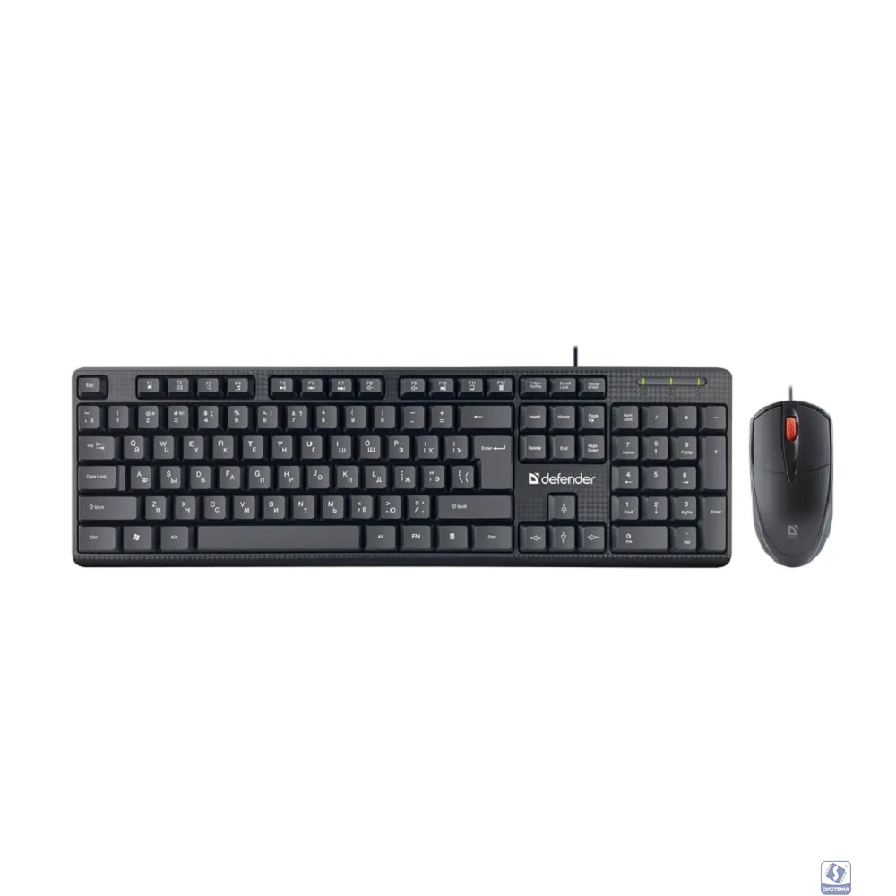 Defender Клавиатура + мышь Line C-511 RU,черный,1.8м 