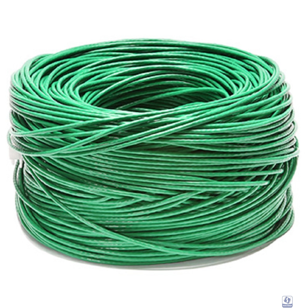 Cabeus FTP-4P-Cat.5e-SOLID-LSLTx-GN Кабель витая пара экранированная FTP (F/UTP), категория 5e, 4 пары (24 AWG), одножильный, зеленый, экран - фольга, нг(А)-LSLTx, (305 м)