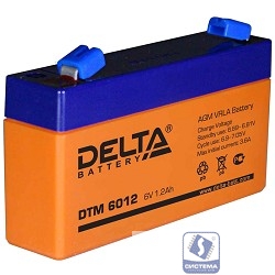 Delta DTM 6012 (1.2 А\ч, 6В) свинцово- кислотный аккумулятор  