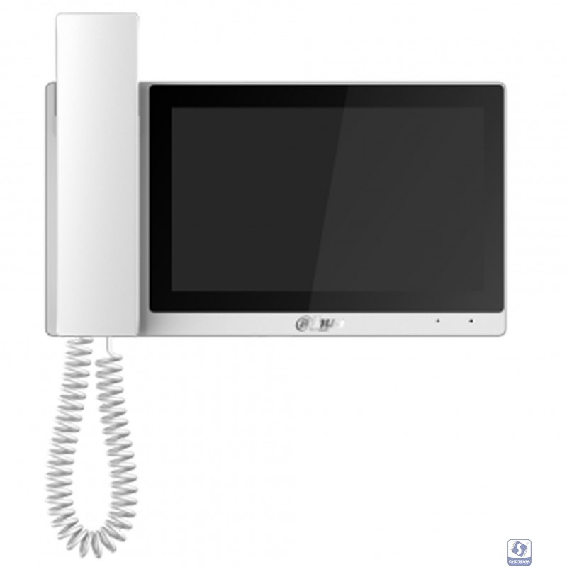DAHUA DH-VTH5421EW-H Монитор видеодомофона IP 7-и дюймовый, с трубкой, белый, ёмкостной сенсорный экран, поддержка micro-SD до 32Гб, питание DC 12В/PoE