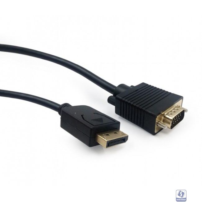 Cablexpert Кабель DisplayPort->VGA, 5м, 20M/15M, черный, экран, пакет (CCP-DPM-VGAM-5M)