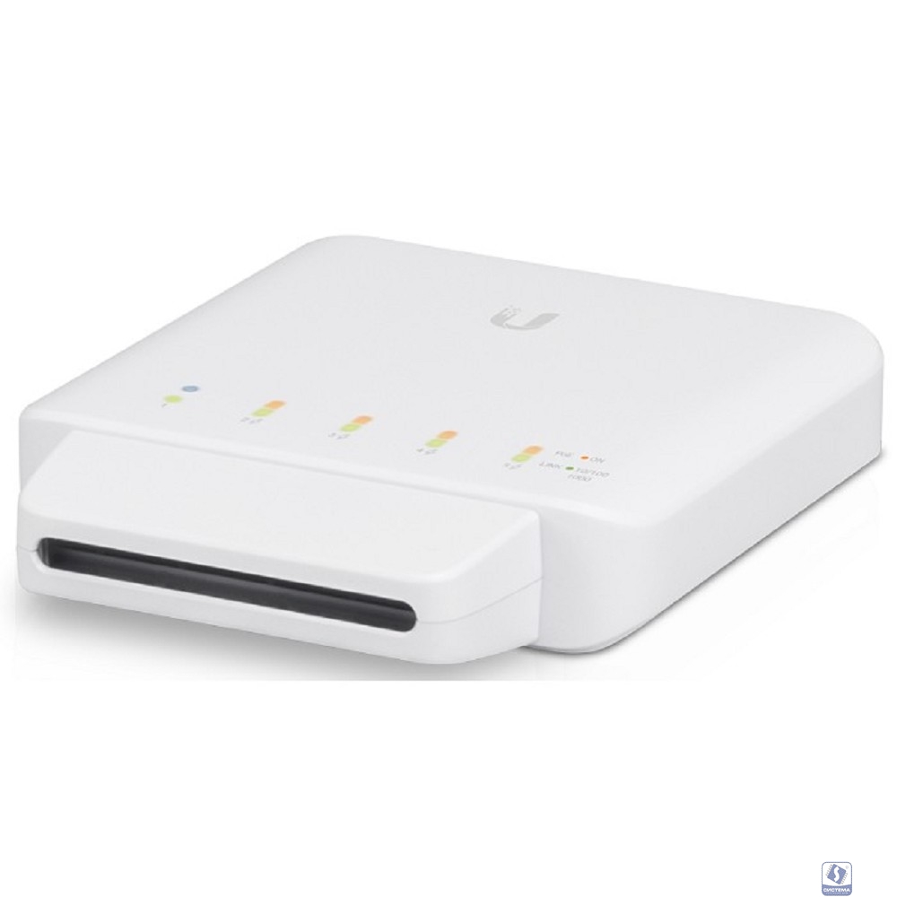 UBIQUITI USW-Flex PoE-коммутатор, 5х 1G RJ45, раздача 46 Вт