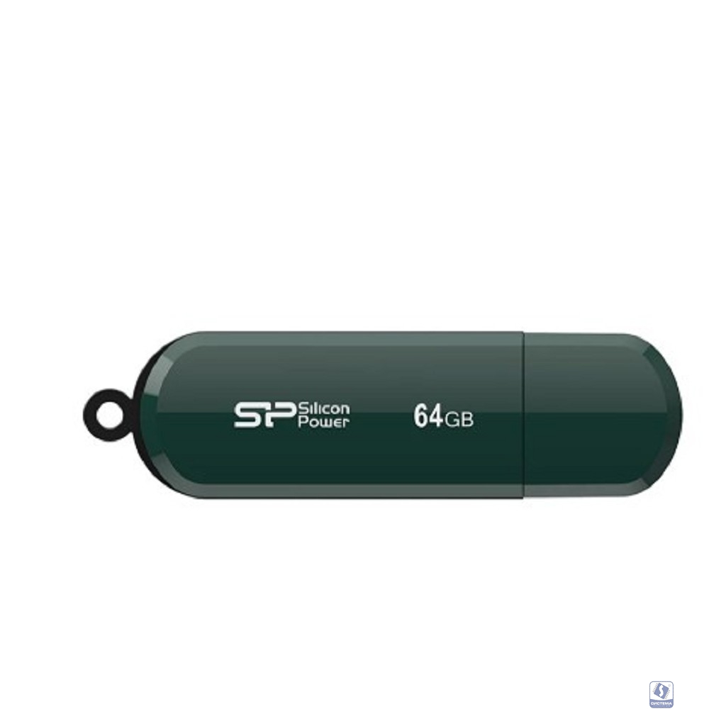 Silicon Power USB Drive 64GB LuxMini 320, USB 2.0, Зеленый [SP064GBUF2320V1N]