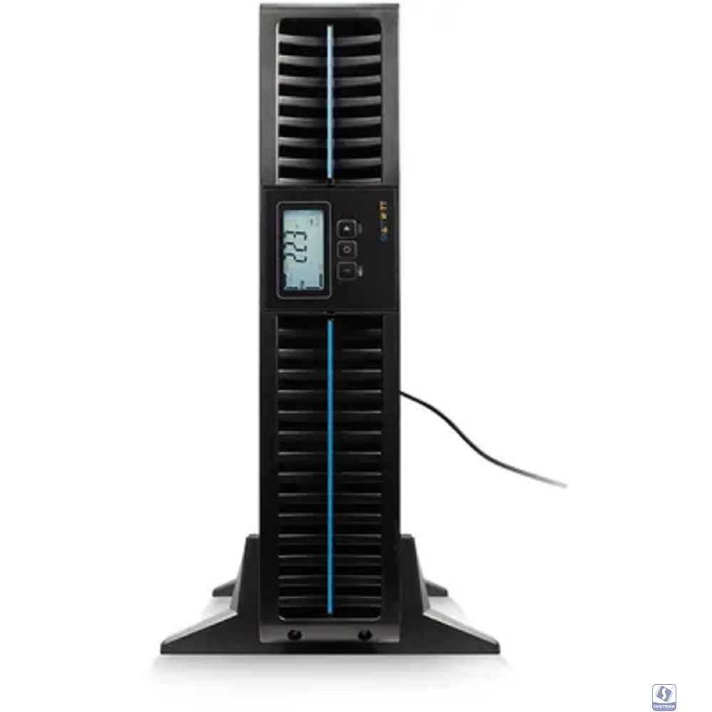 Источник бесперебойного питания SMARTWATT UPS DATA PRO COMBO 1kVA Онлайн, мощность 1000/900 ВА/Вт, стоечный/напольный, LCD дисплей, управляемые розетки, Shuko CEE7/4 - 2 шт. , IEC13 - 3 шт.