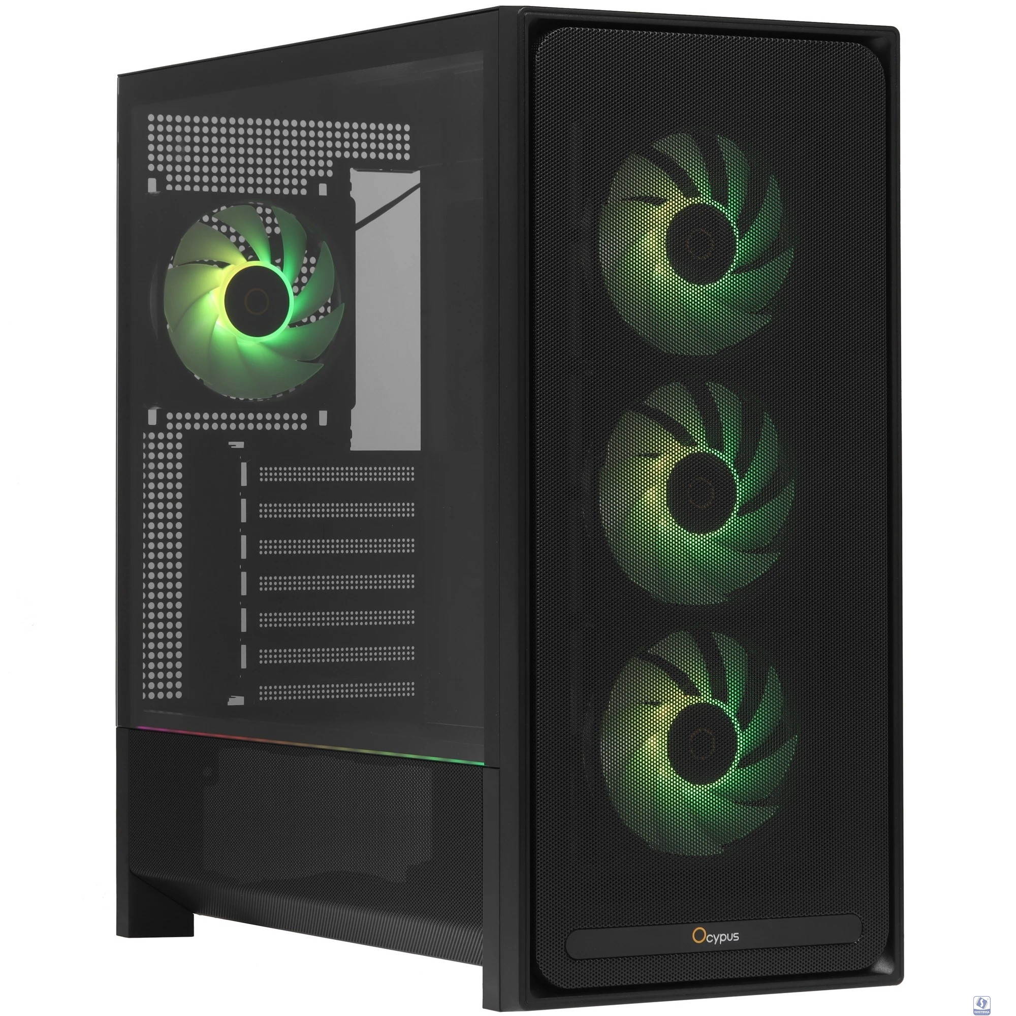 Case Ocypus Delta C70 BK ARGB  EATX / win / black / 4 ARGB fans / no PSU / Tempered Glass